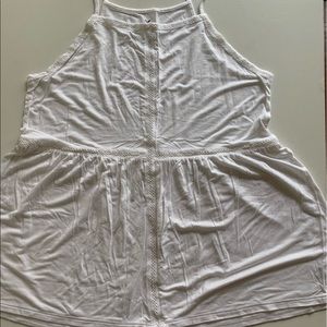 White high neck soft and sexy tank